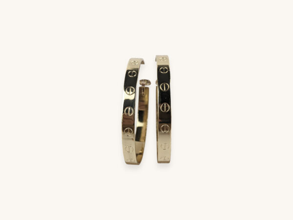 Golden Large Hoop Earrings - Image 2
