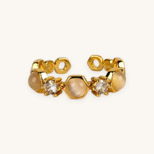 Golden Ring Nut Stone (Free Size)