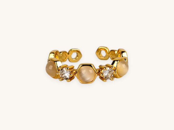 Golden Ring Nut Stone (Free Size)