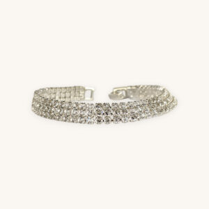 Silver Bracelet White Stone