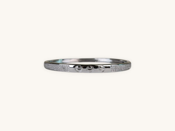 Silver Bangle Small Stones(Karay) (2.6)