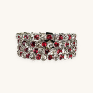 Silver Bangles Red Stone(Karay) (2.6)