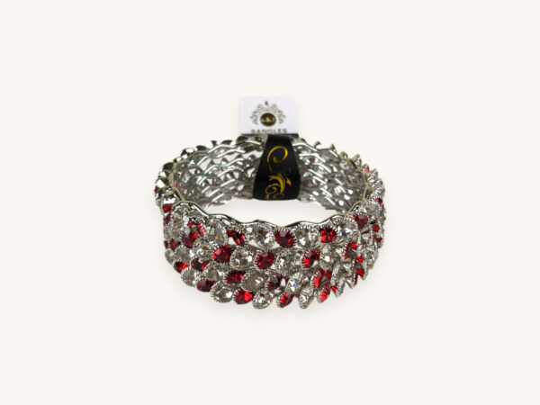 Silver Bangles Red Stone(Karay) (2.6) - Image 2