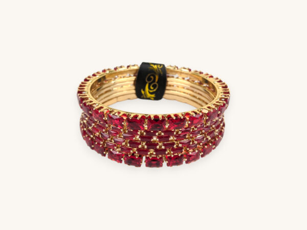 Golden Bangles Red Stone(Karay) (2.6) - Image 2