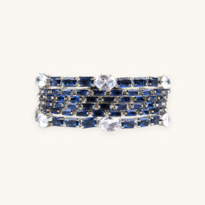 Silver Bangles Blue Stone(Karay) (2.6)