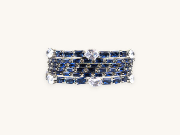 Silver Bangles Blue Stone(Karay) (2.6)