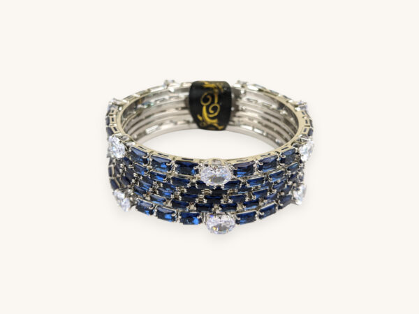 Silver Bangles Blue Stone(Karay) (2.6) - Image 2