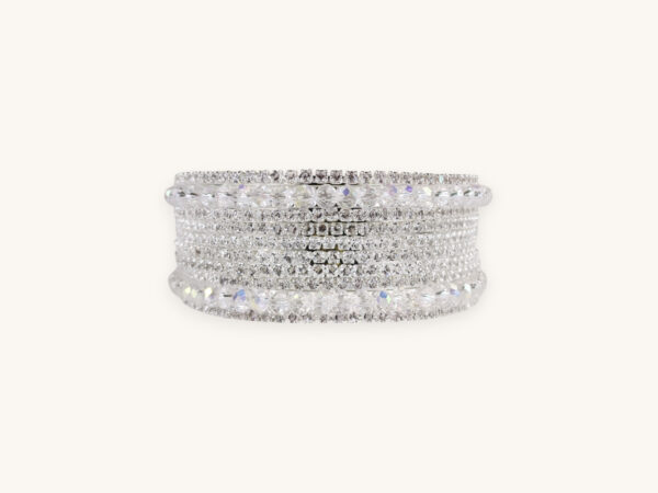 Silver Bangles Crystal Stone(Karay) (2.6)