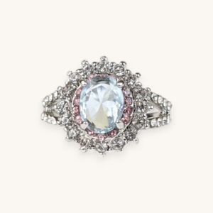 Luxurious Silver Inlaid Pink Zircon Stones Ring for Women (17)