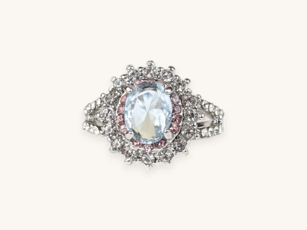 Luxurious Silver Inlaid Pink Zircon Stones Ring for Women (17)
