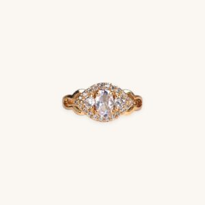 Crystal Golden Ring (Free Size)
