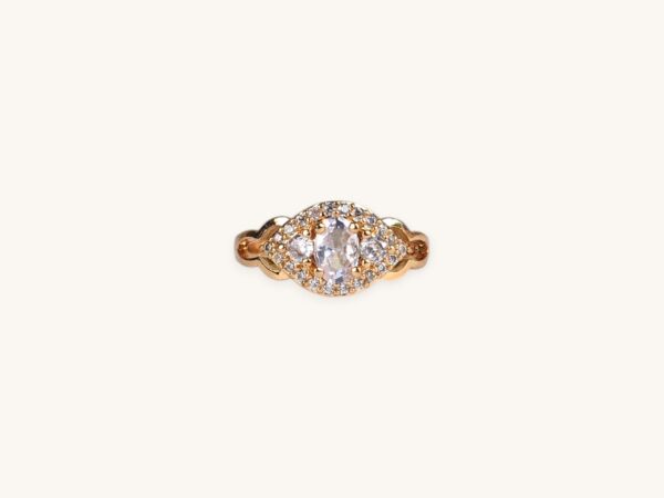 Crystal Golden Ring (Free Size)