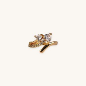 Luxury Two Stone Golden Ring (17)