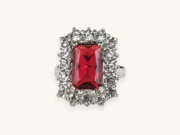 Delicate Square Flower Silver Ring (18)