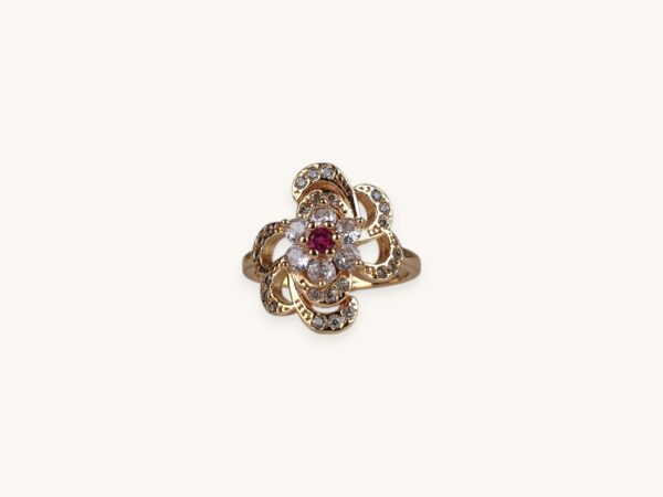 Floral Stone Golden Ring (18)