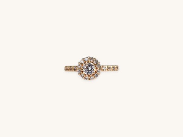 Crystal Stone Golden Ring (Free Size)
