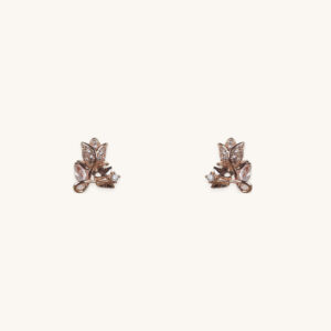 Rose Gold Rose Earrings