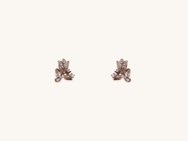 Rose Gold Rose Earrings