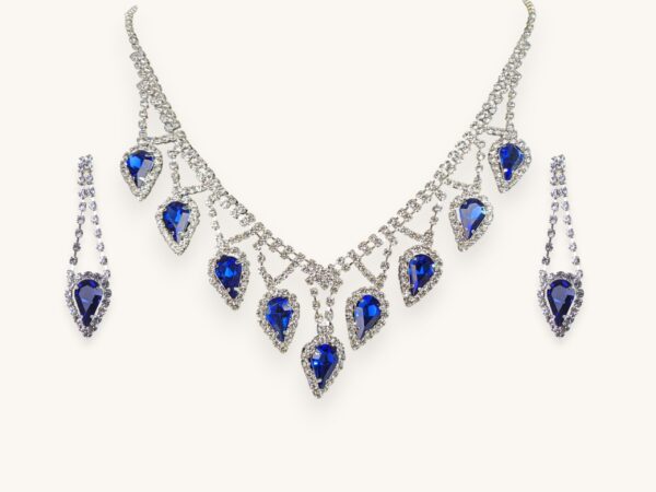 Geometric Water Drop Necklace Earrings Women