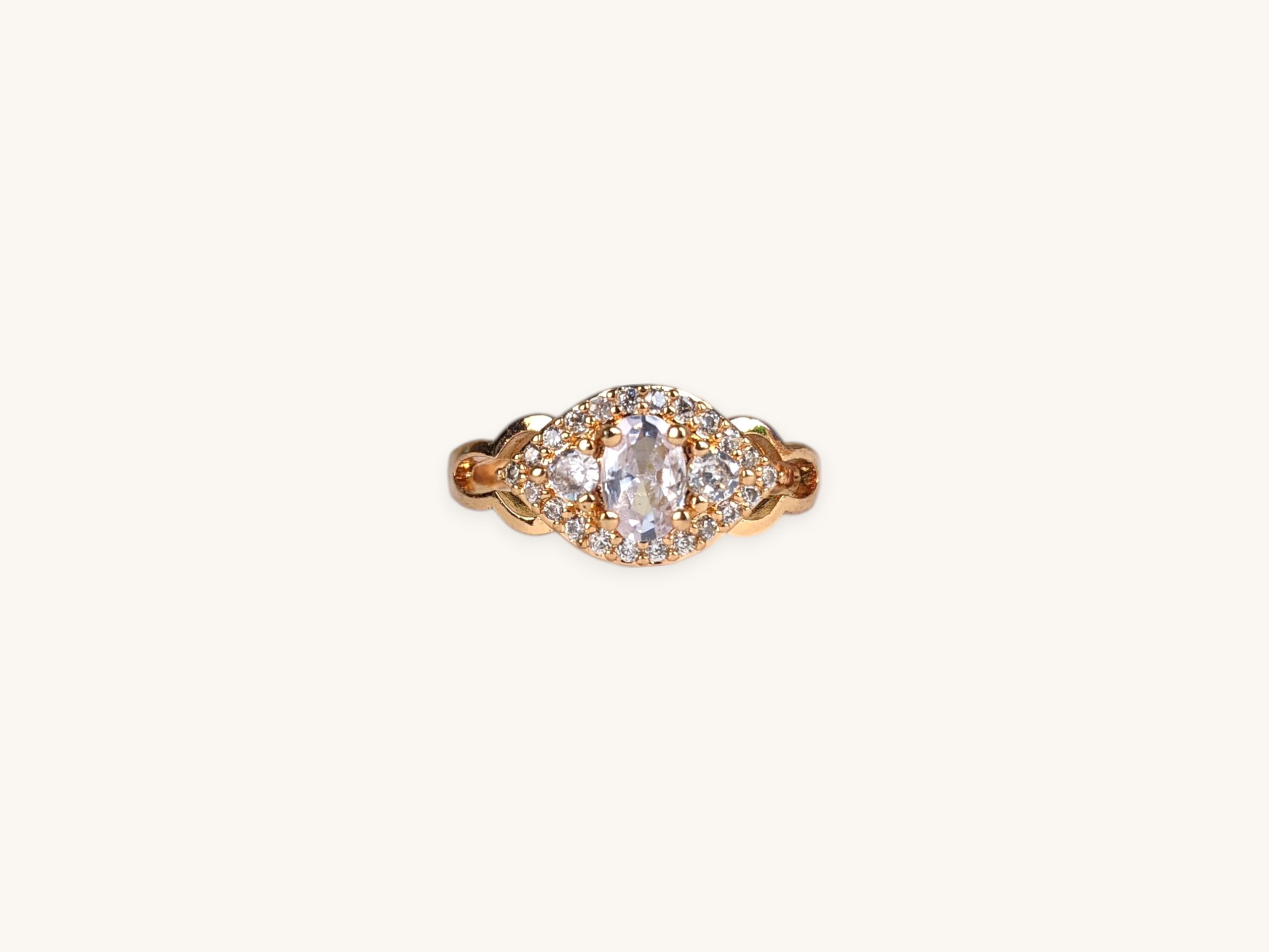 Crystal Golden Ring (Free Size)