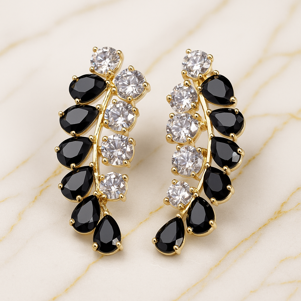 Golden Cluster Earrings