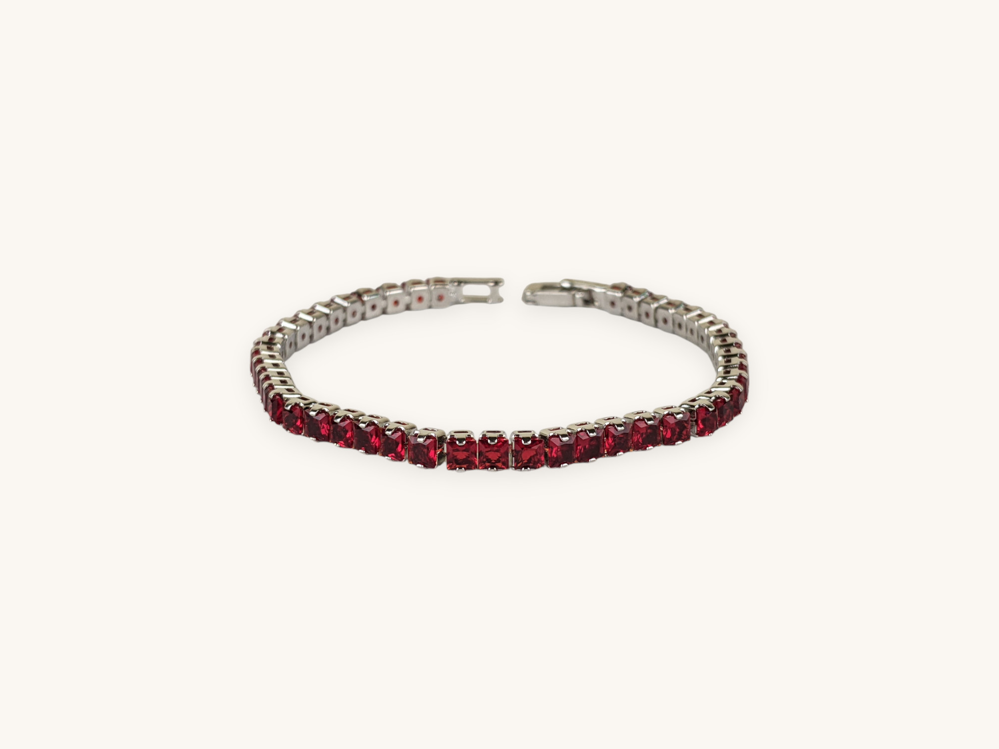 Silver Bracelet Red