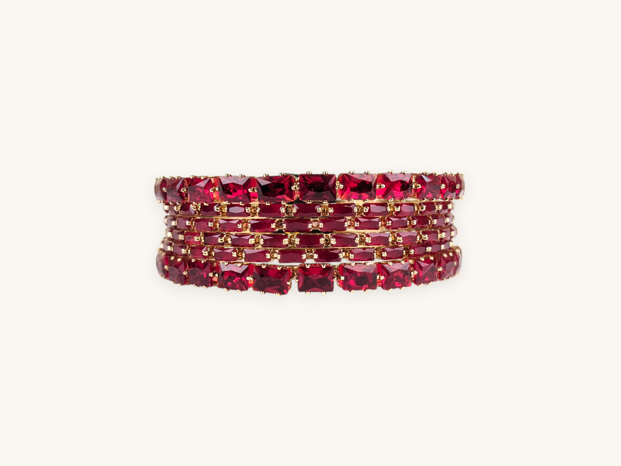 Golden Bangles Red Stone(Karay) (2.6)