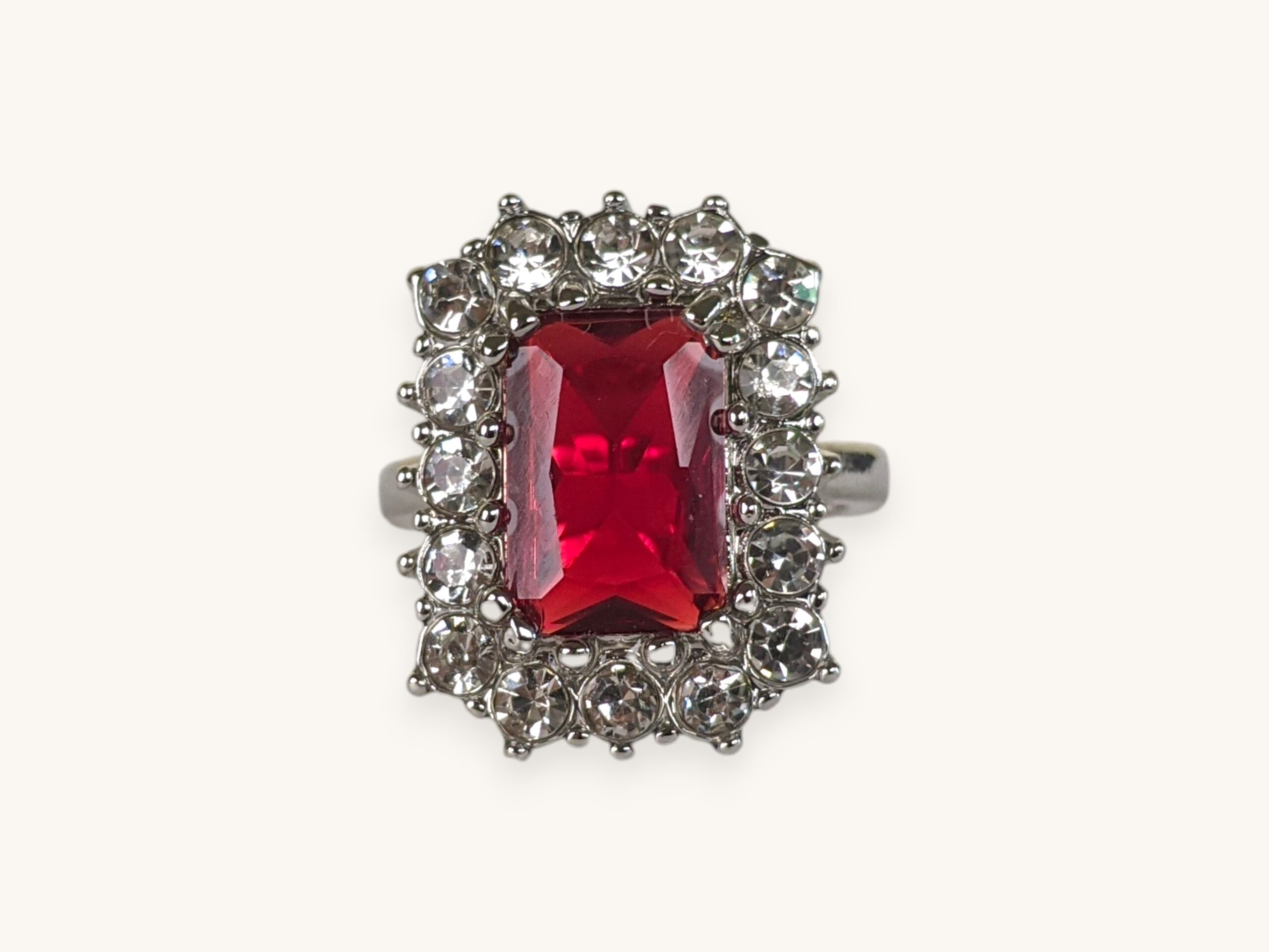 Delicate Square Flower Silver Ring (18)