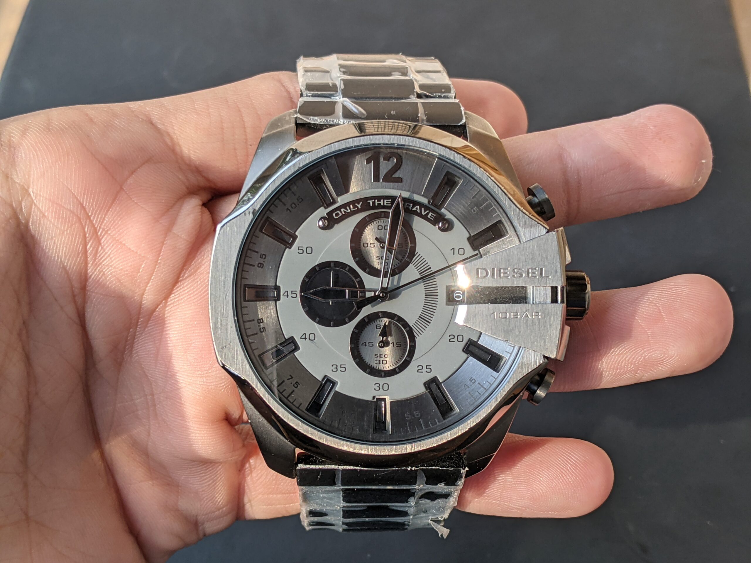 Diesel Black Stainless Steel Grey Dial Quartz Men Watch DZ4282