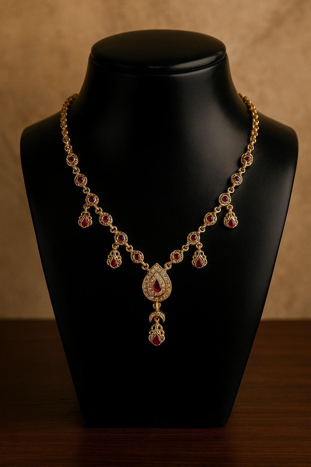 Moroccan Wedding Jewelry Water Drop Chain Necklace/