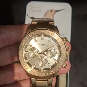 Fossil BQ2588 Bannon Men’s Gold Stainless Steel Analog Watch