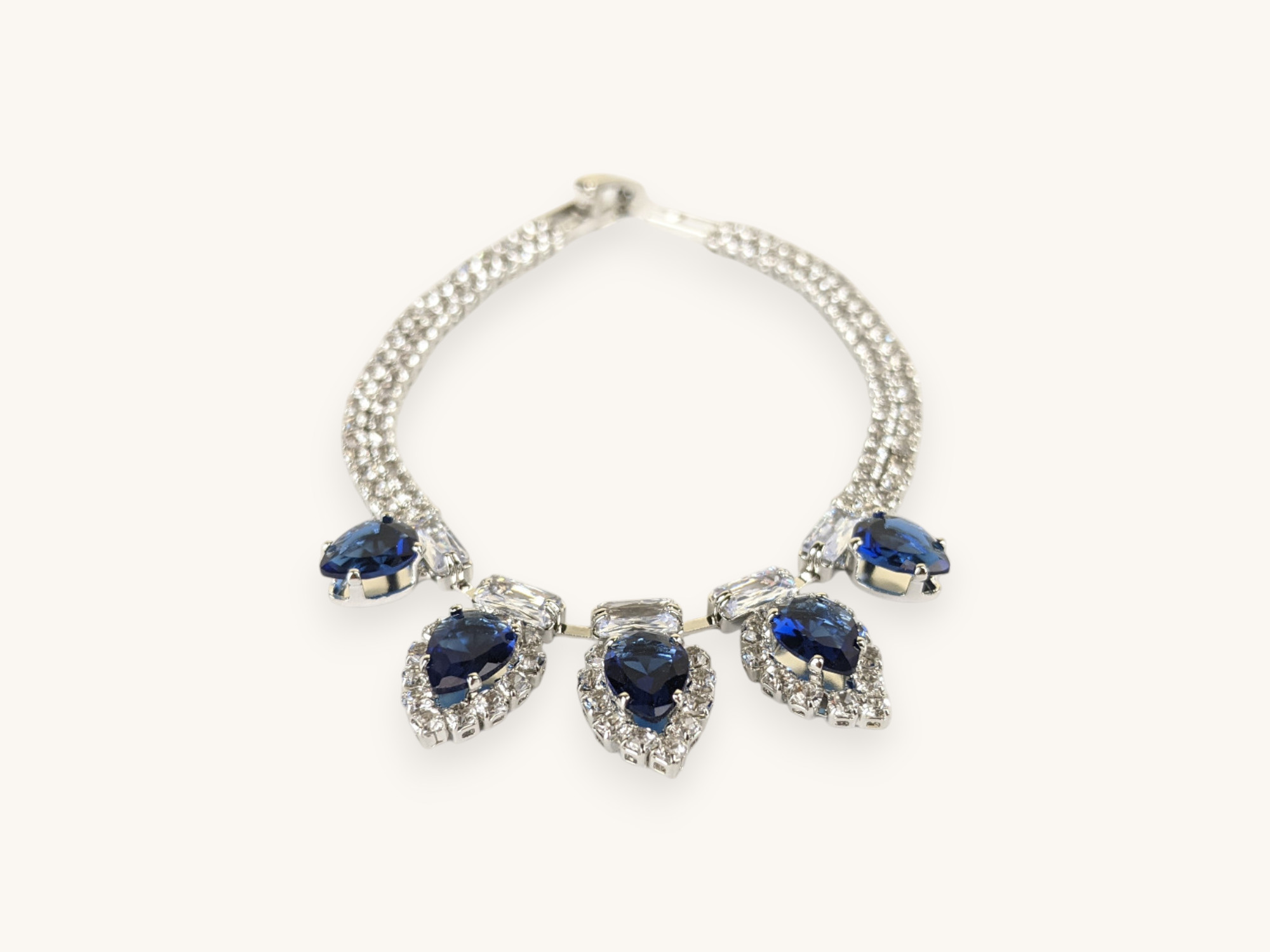 Silver Bracelet Five Stones