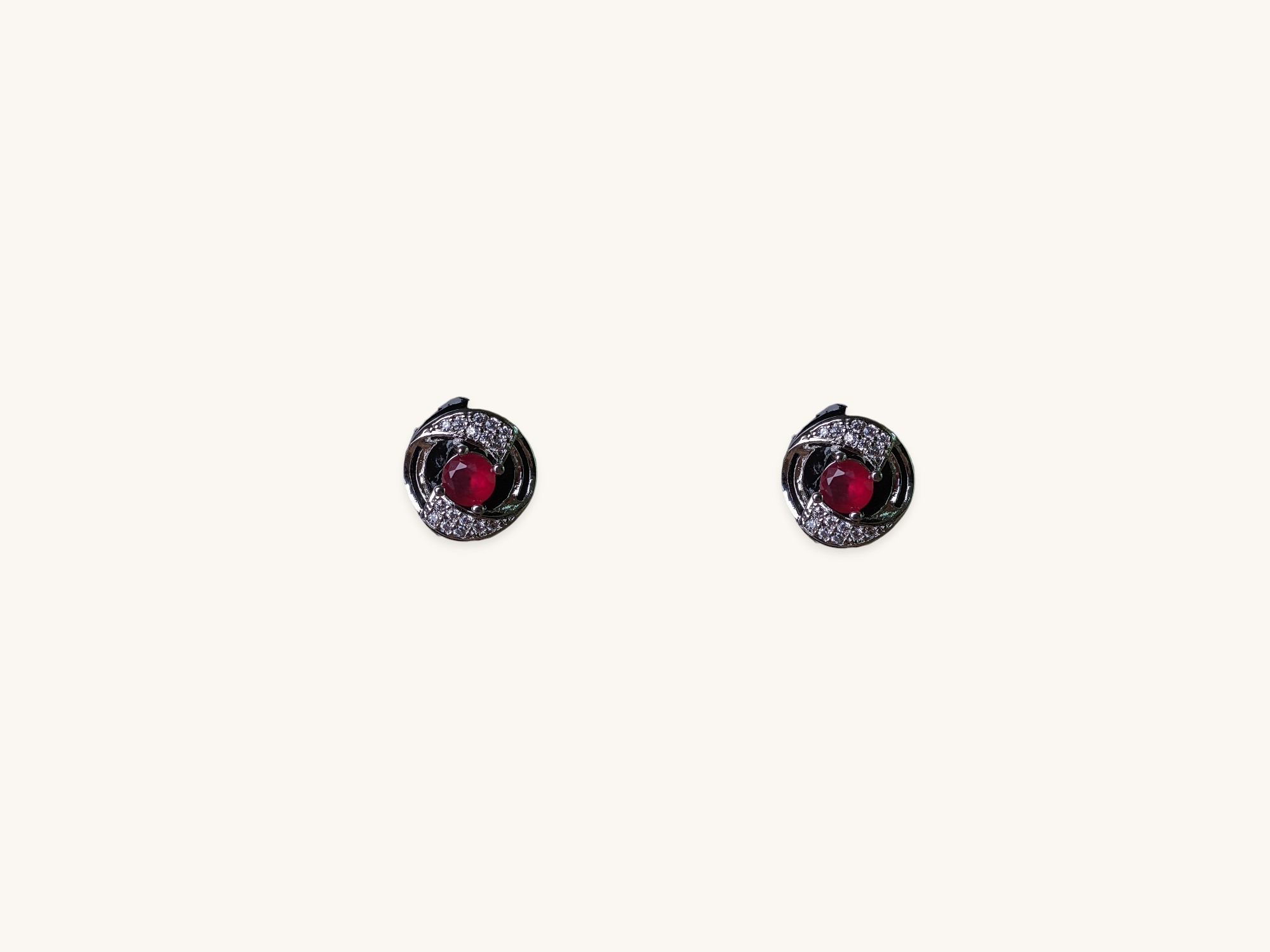 Round Silver Earrings
