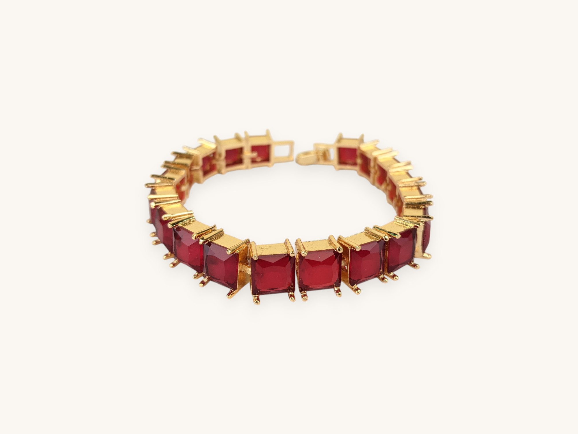 Square Stone Golden Bracelet