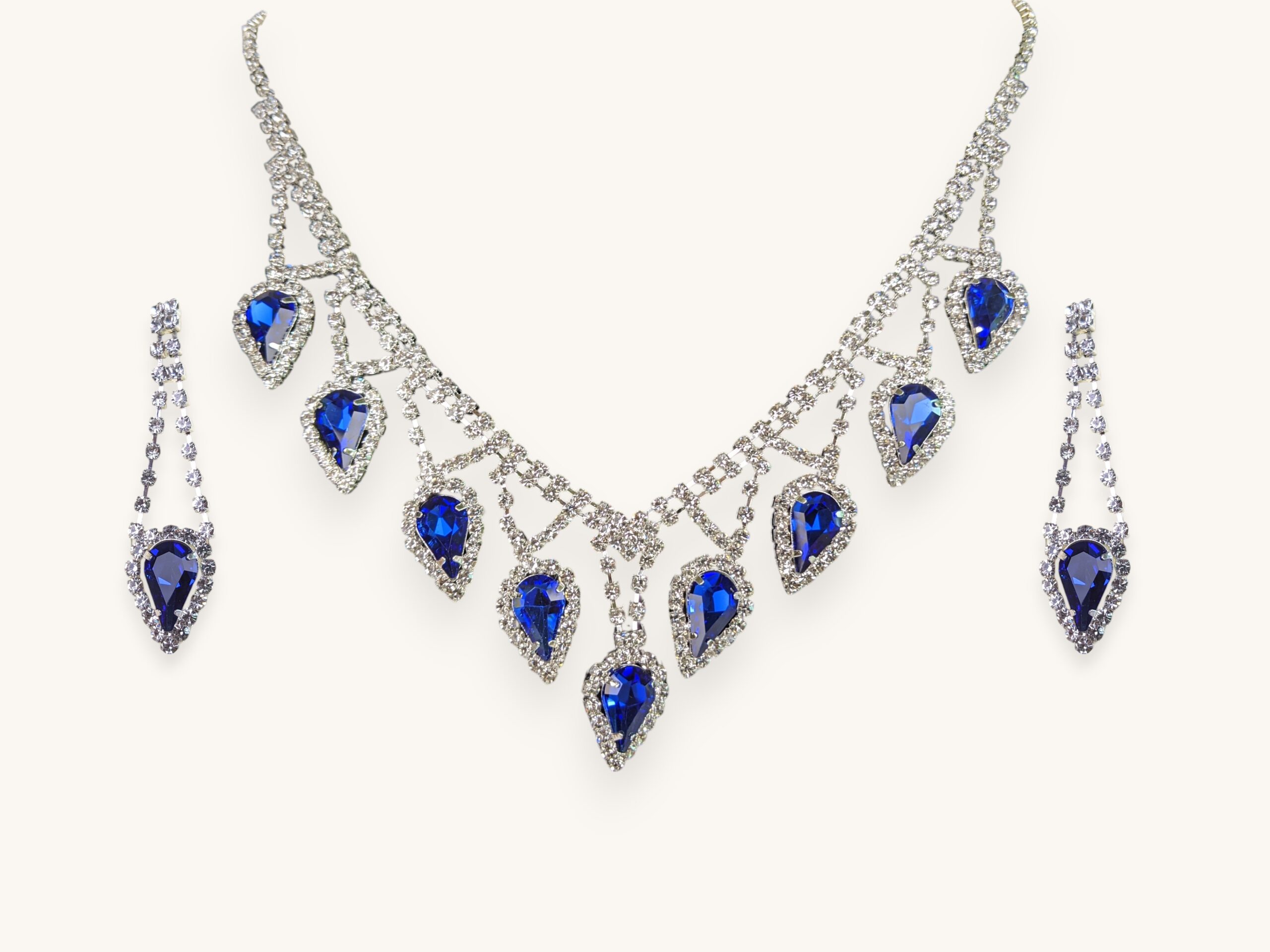 Geometric Water Drop Necklace Earrings Women