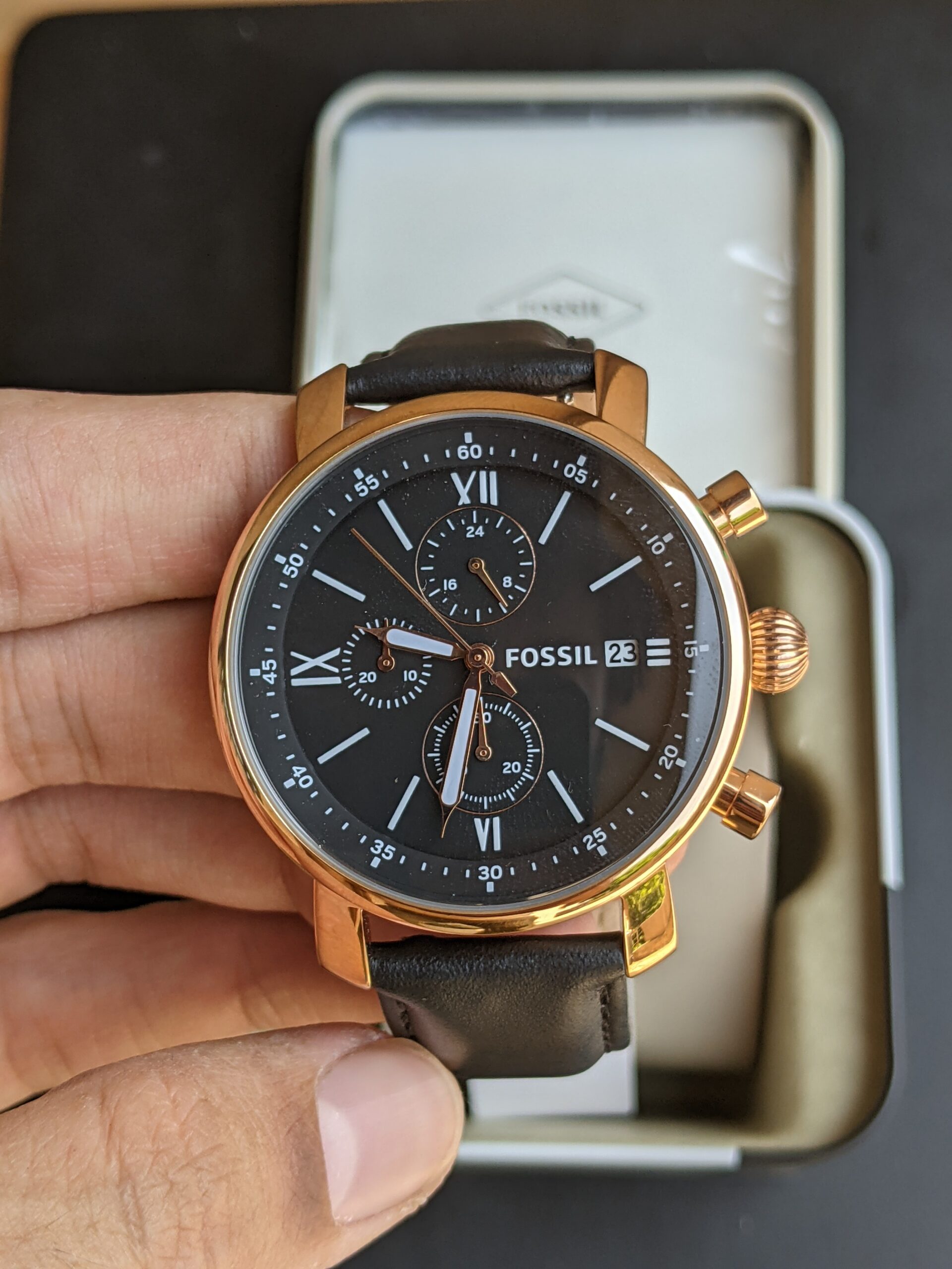 Fossil Chronograph Quartz Black Dial Men's Watch - BQ1008 - Image 3