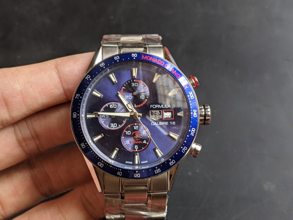 Tag Heuer Formula 1 Style Chronograph Automatic Watch – Blue Dial (Not Original)