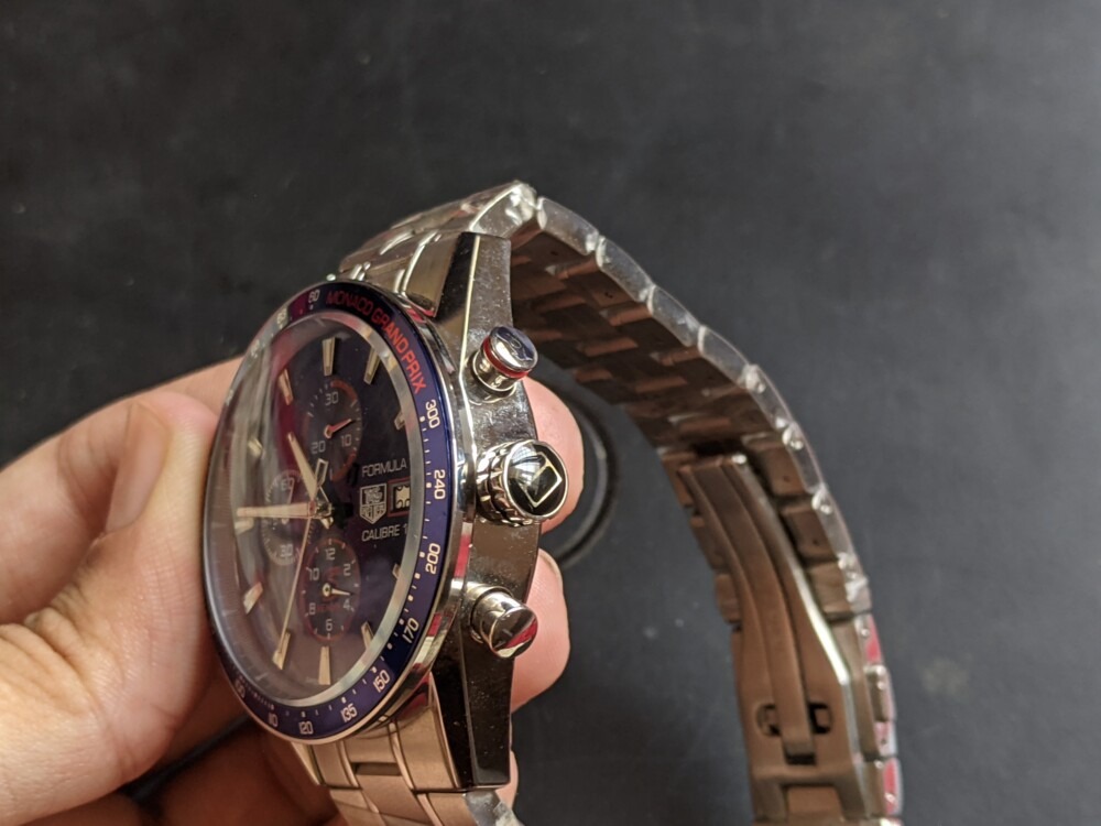 Tag Heuer Formula 1 Style Chronograph Automatic Watch – Blue Dial (Not Original) - Image 2