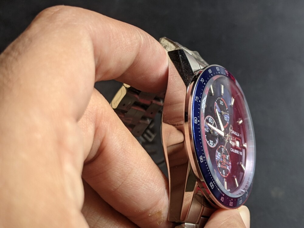 Tag Heuer Formula 1 Style Chronograph Automatic Watch – Blue Dial (Not Original) - Image 3